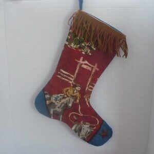 Handmade Western Ranch Style Christmas Stocking